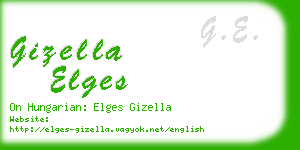 gizella elges business card